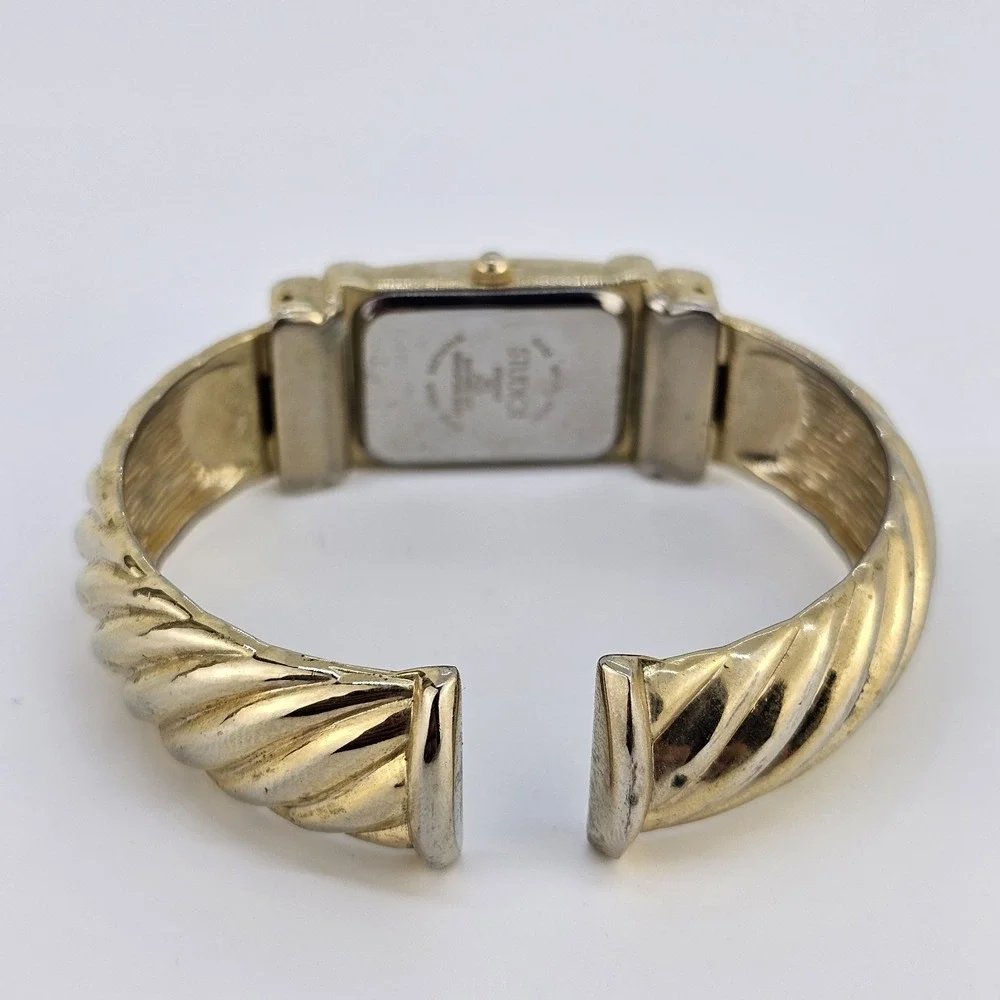 Studio Cuff‎ Watch Women 19MM White Dial Gold Bracelet Bands 5.5